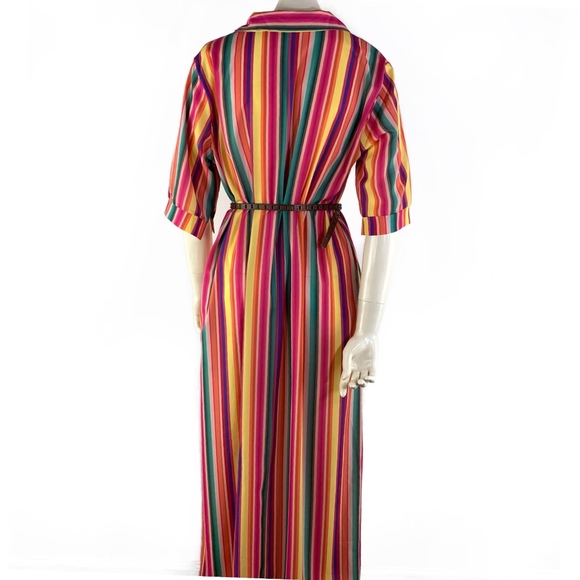 ONLY 1 LEFT SZ M Resort Wear Striped Dress SZ M - Picture 6 of 6